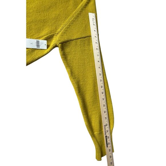 NEW Anthropologie Maeve Crystal Tunic Sweater size M Chartreuse Yellow - Picture 7 of 12